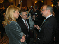 Commissioner for Enlargement Olli Rehn and Head of the EC Delegation Josep Lloveras, Belgrade 2009 